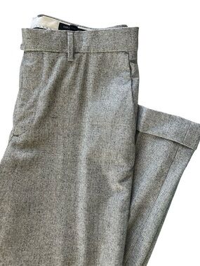 Banana Republic Wool Pants Marzotto Super 110s Gray Houndstooth Mens Size 32